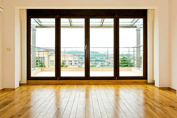 An image showing some newly installed french style glass doors